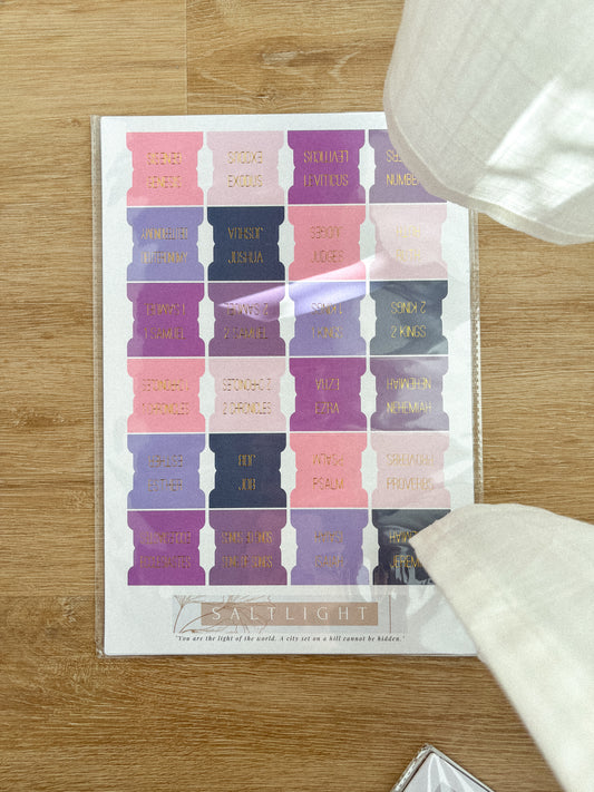 Bible Tabs Lilac Dreams & Matte-Coated Sticker Tabs