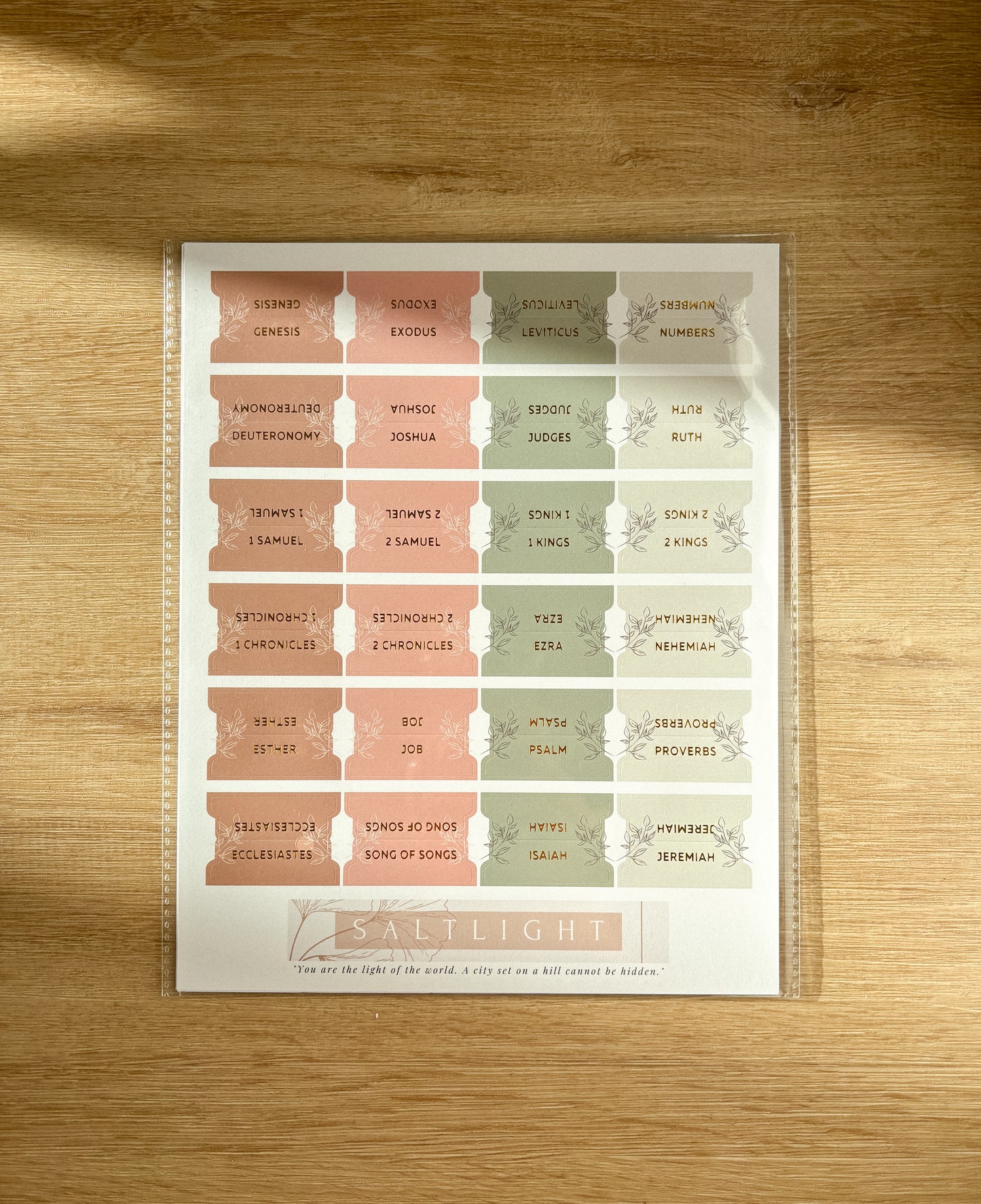 Bible Tabs Spring Floral | Matte-Coated Sticker Tabs