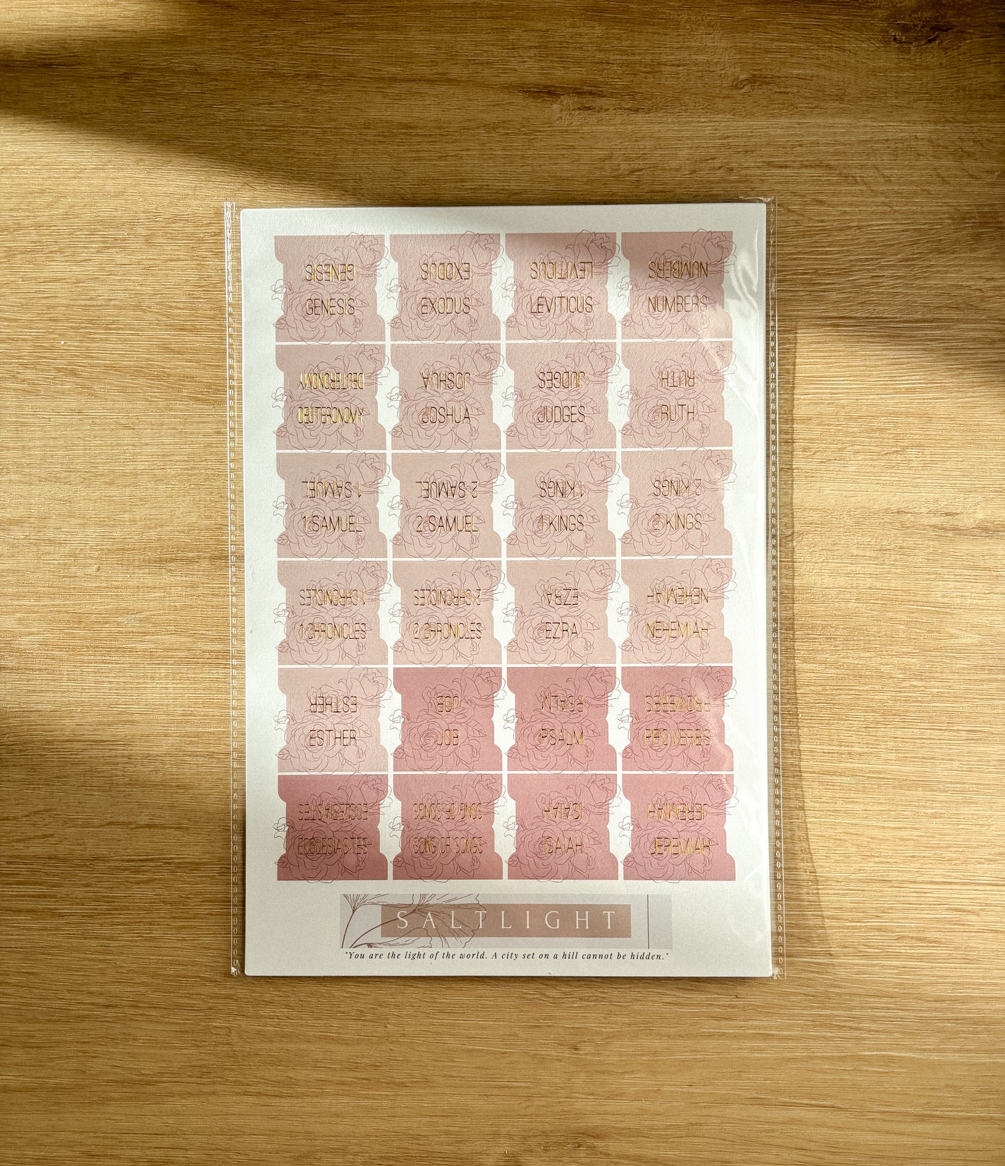 Bible Tabs Rose Floral (2) | Matte-Coated Sticker Tabs