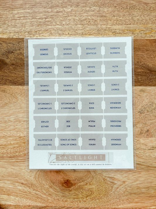 Pestañas adhesivas con revestimiento mate de color azul neutro para la Biblia