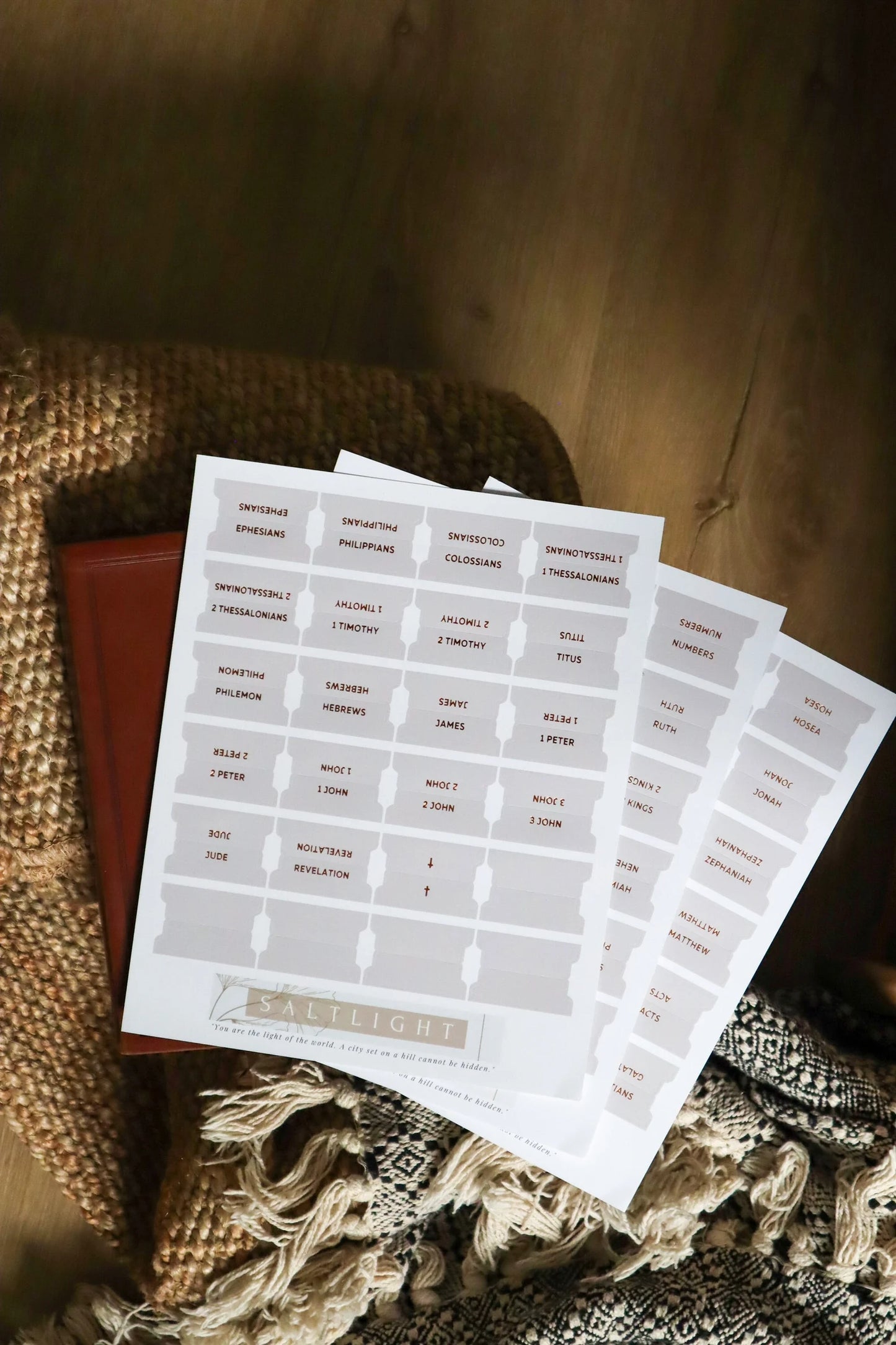 Bible Tabs Neutral Copper | Matte-Coated Sticker Tabs