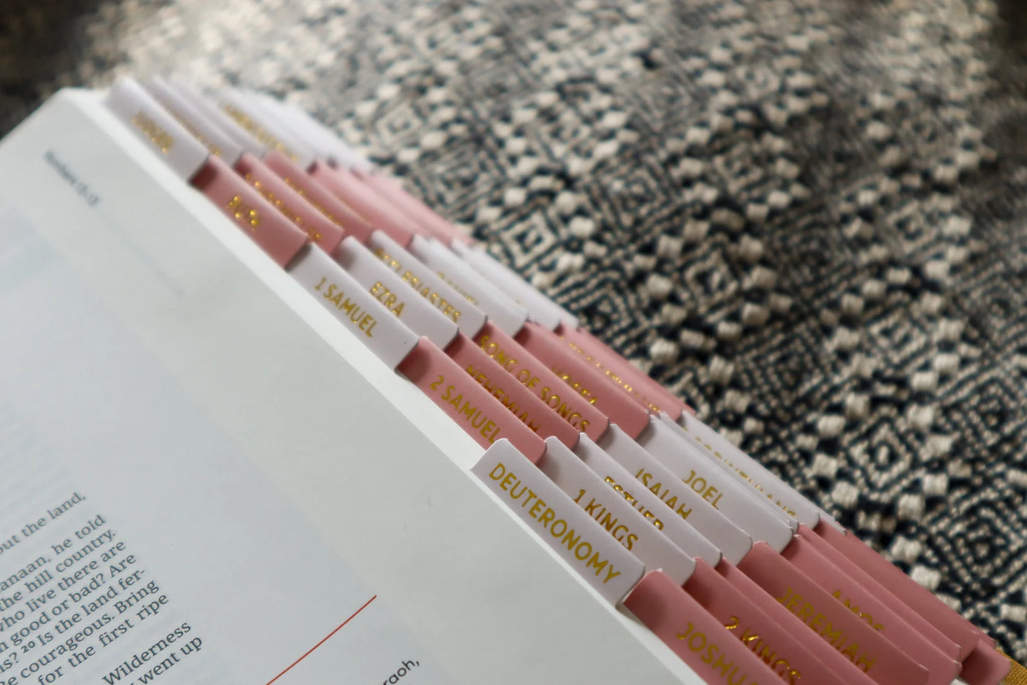 Bible Tabs Pink Gold | Matte-Coated Sticker Tabs